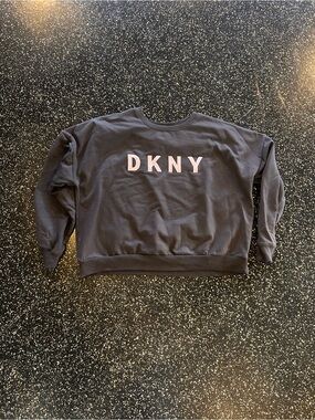 DKNY Grey Sweatshirt with Pink Logo